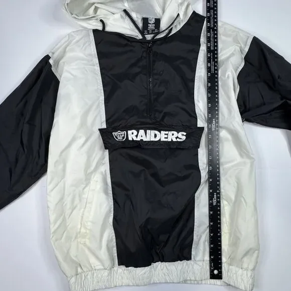 Vintage Oakland Raiders Anorak Jacket Size S NFL Apparel NWA Y2K
